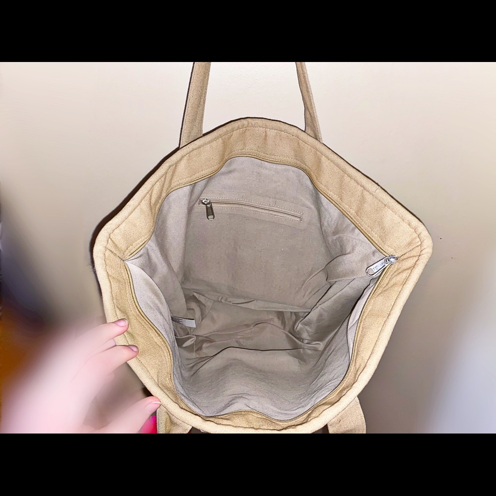 NWT Boho Canvas Tote - Picture 5 of 7
